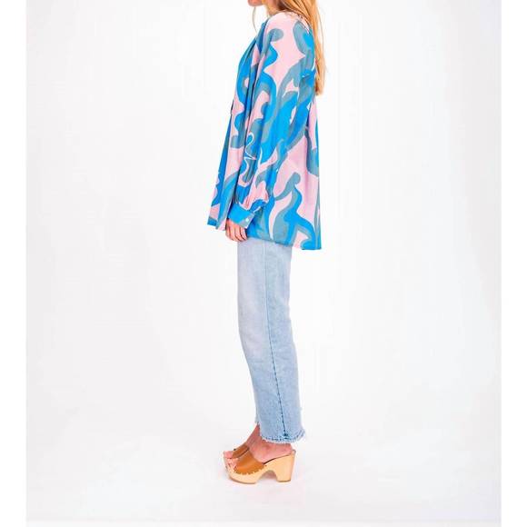 NEW V DE VINSTER sukka blouse in blue - Picture 5 of 5